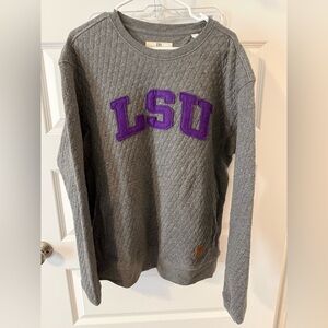 Pressbox Gray Quilted Sweatshirt